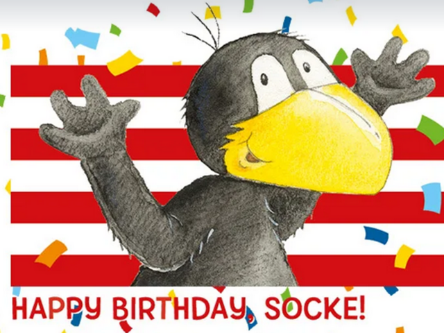 Bild von dem kleinen Rabe Socke